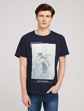 Print T-Shirt mit Bio-Baumwolle - Männer - Sky Captain Blue Print T-Shirt mit Bio-Baumwolle - Männer - Sky Captain Blue - 1 - TOM TAILOR Denim