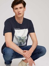 Print T-Shirt mit Bio-Baumwolle - Männer - Sky Captain Blue Print T-Shirt mit Bio-Baumwolle - Männer - Sky Captain Blue - 5 - TOM TAILOR Denim