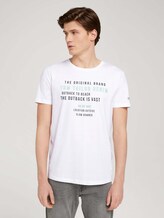 T-Shirt mit Bio-Baumwolle - Männer - White T-Shirt mit Bio-Baumwolle - Männer - White - 1 - TOM TAILOR Denim