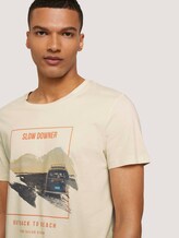 Print T-Shirt mit Bio-Baumwolle - Männer - smoke white Print T-Shirt mit Bio-Baumwolle - Männer - smoke white - 9 - TOM TAILOR Denim