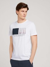 T-Shirt mit Bio-Baumwolle - Männer - White T-Shirt mit Bio-Baumwolle - Männer - White - 1 - TOM TAILOR Denim