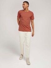 gestreiftes T-Shirt mit Bio-Baumwolle - Männer - lobster ornage tonal stripe gestreiftes T-Shirt mit Bio-Baumwolle - Männer - lobster ornage tonal stripe - 3 - TOM TAILOR Denim