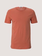 gestreiftes T-Shirt mit Bio-Baumwolle - Männer - lobster ornage tonal stripe gestreiftes T-Shirt mit Bio-Baumwolle - Männer - lobster ornage tonal stripe - 7 - TOM TAILOR Denim