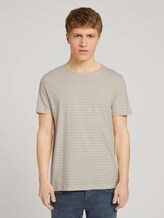 gestreiftes T-Shirt mit Bio-Baumwolle - Männer - beige tonal stripe gestreiftes T-Shirt mit Bio-Baumwolle - Männer - beige tonal stripe - 1 - TOM TAILOR Denim