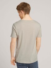 gestreiftes T-Shirt mit Bio-Baumwolle - Männer - beige tonal stripe gestreiftes T-Shirt mit Bio-Baumwolle - Männer - beige tonal stripe - 2 - TOM TAILOR Denim