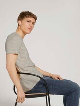 gestreiftes T-Shirt mit Bio-Baumwolle - Männer - beige tonal stripe gestreiftes T-Shirt mit Bio-Baumwolle - Männer - beige tonal stripe - 5 - TOM TAILOR Denim