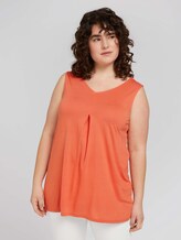 ärmelloses Shirt mit Faltendetail - Frauen - sundown coral ärmelloses Shirt mit Faltendetail - Frauen - sundown coral - 1 - My True Me