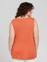 ärmelloses Shirt mit Faltendetail - Frauen - sundown coral ärmelloses Shirt mit Faltendetail - Frauen - sundown coral - 2 - My True Me