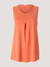 ärmelloses Shirt mit Faltendetail - Frauen - sundown coral ärmelloses Shirt mit Faltendetail - Frauen - sundown coral - 7 - My True Me