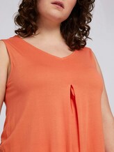 ärmelloses Shirt mit Faltendetail - Frauen - sundown coral ärmelloses Shirt mit Faltendetail - Frauen - sundown coral - 9 - My True Me