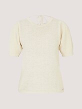 Kurzarm Pullover mit Rückendetail - Frauen - soft creme beige Kurzarm Pullover mit Rückendetail - Frauen - soft creme beige - 7 - TOM TAILOR Denim