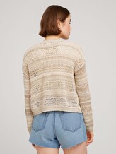 Lockerer Cardigan mit Struktur - Frauen - dune beige Lockerer Cardigan mit Struktur - Frauen - dune beige - 2 - TOM TAILOR Denim