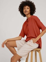 patterned blouse - Women - Rooibos Orange patterned blouse - Women - Rooibos Orange - 5 - Mine to five
