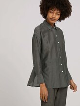 Oversized Bluse mit Seide - Frauen - deep leaf green Oversized Bluse mit Seide - Frauen - deep leaf green - 5 - Mine to five