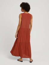 Ärmelloses Maxikleid mit Raffungen - Frauen - Rooibos Orange Ärmelloses Maxikleid mit Raffungen - Frauen - Rooibos Orange - 2 - Mine to five