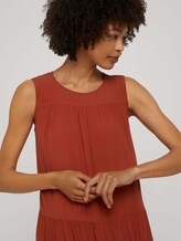 Ärmelloses Maxikleid mit Raffungen - Frauen - Rooibos Orange Ärmelloses Maxikleid mit Raffungen - Frauen - Rooibos Orange - 9 - Mine to five