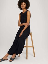 Sleeveless maxi dress with ruffles - Women - deep black Sleeveless maxi dress with ruffles - Women - deep black - 5 - Mine to five