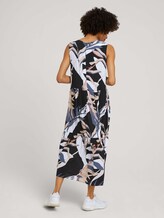 Ärmelloses Maxikleid mit Raffungen - Frauen - sand blue palms design Ärmelloses Maxikleid mit Raffungen - Frauen - sand blue palms design - 2 - Mine to five