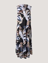 Ärmelloses Maxikleid mit Raffungen - Frauen - sand blue palms design Ärmelloses Maxikleid mit Raffungen - Frauen - sand blue palms design - 7 - Mine to five