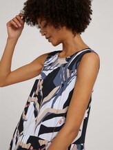 Ärmelloses Maxikleid mit Raffungen - Frauen - sand blue palms design Ärmelloses Maxikleid mit Raffungen - Frauen - sand blue palms design - 9 - Mine to five