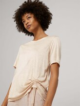 Meliertes T-Shirt mit Raffung - Frauen - cream toffee melange Meliertes T-Shirt mit Raffung - Frauen - cream toffee melange - 9 - Mine to five