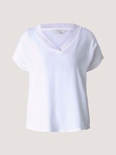 Fließendes T-Shirt mit V-Ausschnitt - Frauen - White Fließendes T-Shirt mit V-Ausschnitt - Frauen - White - 7 - Mine to five