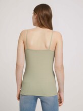 Top mit Spaghettiträgern - Frauen - green white stripe Top mit Spaghettiträgern - Frauen - green white stripe - 2 - TOM TAILOR Denim