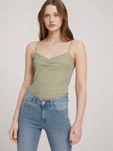 Top mit Spaghettiträgern - Frauen - green white stripe Top mit Spaghettiträgern - Frauen - green white stripe - 5 - TOM TAILOR Denim