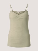 Top mit Spaghettiträgern - Frauen - green white stripe Top mit Spaghettiträgern - Frauen - green white stripe - 7 - TOM TAILOR Denim