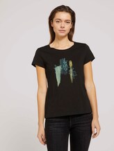 T-Shirt mit Bio-Baumwolle - Frauen - deep black T-Shirt mit Bio-Baumwolle - Frauen - deep black - 1 - TOM TAILOR Denim