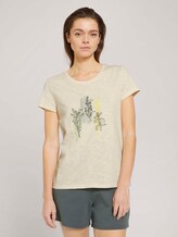 T-Shirt mit Bio-Baumwolle - Frauen - soft creme beige T-Shirt mit Bio-Baumwolle - Frauen - soft creme beige - 1 - TOM TAILOR Denim