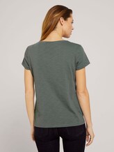 T-Shirt mit Bio-Baumwolle - Frauen - dusty pine green T-Shirt mit Bio-Baumwolle - Frauen - dusty pine green - 2 - TOM TAILOR Denim
