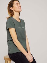 T-Shirt mit Bio-Baumwolle - Frauen - dusty pine green T-Shirt mit Bio-Baumwolle - Frauen - dusty pine green - 5 - TOM TAILOR Denim