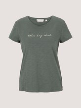 T-Shirt mit Bio-Baumwolle - Frauen - dusty pine green T-Shirt mit Bio-Baumwolle - Frauen - dusty pine green - 7 - TOM TAILOR Denim