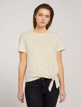 T-Shirt mit Bio-Baumwolle - Frauen - soft creme beige T-Shirt mit Bio-Baumwolle - Frauen - soft creme beige - 1 - TOM TAILOR Denim