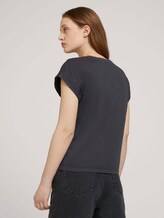 T-Shirt mit Ärmelaufschlag - Frauen - deep black T-Shirt mit Ärmelaufschlag - Frauen - deep black - 2 - TOM TAILOR Denim