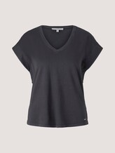 T-Shirt mit Ärmelaufschlag - Frauen - deep black T-Shirt mit Ärmelaufschlag - Frauen - deep black - 7 - TOM TAILOR Denim