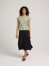 T-Shirt mit Ärmelaufschlag - Frauen - light dusty green T-Shirt mit Ärmelaufschlag - Frauen - light dusty green - 3 - TOM TAILOR Denim