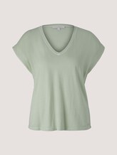 T-Shirt mit Ärmelaufschlag - Frauen - light dusty green T-Shirt mit Ärmelaufschlag - Frauen - light dusty green - 7 - TOM TAILOR Denim