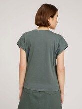 T-Shirt mit Ärmelaufschlag - Frauen - dusty pine green T-Shirt mit Ärmelaufschlag - Frauen - dusty pine green - 2 - TOM TAILOR Denim