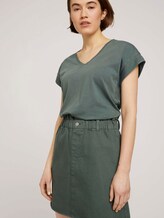T-Shirt mit Ärmelaufschlag - Frauen - dusty pine green T-Shirt mit Ärmelaufschlag - Frauen - dusty pine green - 5 - TOM TAILOR Denim