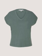 T-Shirt mit Ärmelaufschlag - Frauen - dusty pine green T-Shirt mit Ärmelaufschlag - Frauen - dusty pine green - 7 - TOM TAILOR Denim