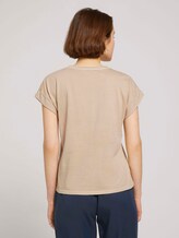 T-Shirt mit Ärmelaufschlag - Frauen - dune beige T-Shirt mit Ärmelaufschlag - Frauen - dune beige - 2 - TOM TAILOR Denim