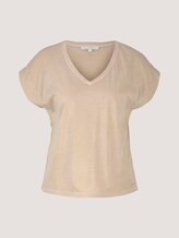 T-Shirt mit Ärmelaufschlag - Frauen - dune beige T-Shirt mit Ärmelaufschlag - Frauen - dune beige - 7 - TOM TAILOR Denim