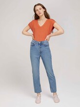 T-Shirt mit Ärmelaufschlag - Frauen - sundown coral T-Shirt mit Ärmelaufschlag - Frauen - sundown coral - 3 - TOM TAILOR Denim