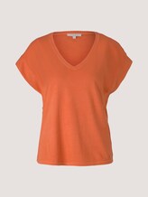 T-Shirt mit Ärmelaufschlag - Frauen - sundown coral T-Shirt mit Ärmelaufschlag - Frauen - sundown coral - 7 - TOM TAILOR Denim