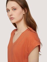 T-Shirt mit Ärmelaufschlag - Frauen - sundown coral T-Shirt mit Ärmelaufschlag - Frauen - sundown coral - 9 - TOM TAILOR Denim