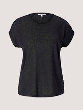 T-Shirt mit Ärmelaufschlag - Frauen - deep black T-Shirt mit Ärmelaufschlag - Frauen - deep black - 7 - TOM TAILOR Denim