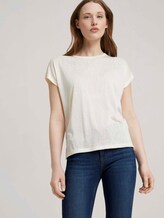 T-Shirt mit Ärmelaufschlag - Frauen - soft creme beige T-Shirt mit Ärmelaufschlag - Frauen - soft creme beige - 5 - TOM TAILOR Denim