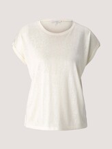 T-Shirt mit Ärmelaufschlag - Frauen - soft creme beige T-Shirt mit Ärmelaufschlag - Frauen - soft creme beige - 7 - TOM TAILOR Denim